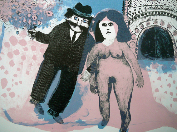 Horst Eckert Janosch - Het gelukkige echtpaar -zeefdruk- kopen? Bied vanaf 1!