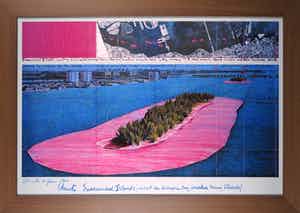 Christo - Handgesigneerd exemplaar Surrounded Islands - Ingelijst (Groot) verkocht voor € 850!