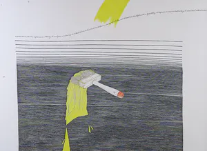 Wilbert Vaessen - Gemengde techniek op papier, De brutaliteit van kwast en verf - Ingelijst kopen? Bied vanaf 1!