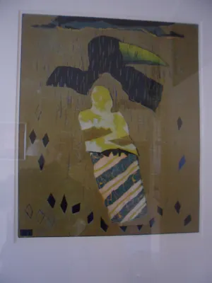 Willy van der Duyn - Houtsnede, Titel, Boodschapper. kopen? Bied vanaf 45!