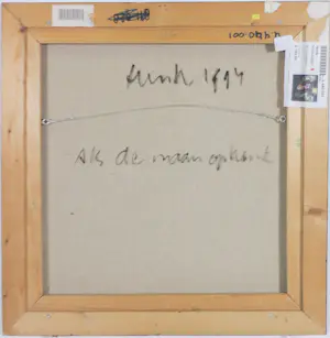 Henk Vierveijzer - Acryl op doek, Als de maan opkomt - Ingelijst kopen? Bied vanaf 400!