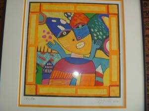 Clemens Briels - heel fraaie zeefdruk , mooi ingelijst kopen? Bied vanaf 80!