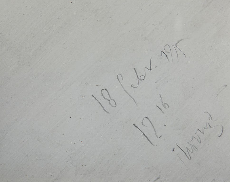 Jan Hoving - 18 februari 10:50 - Potlood tekening op papier - Gesigneerd r.o. - BKR Groningen kopen? Bied vanaf 10!