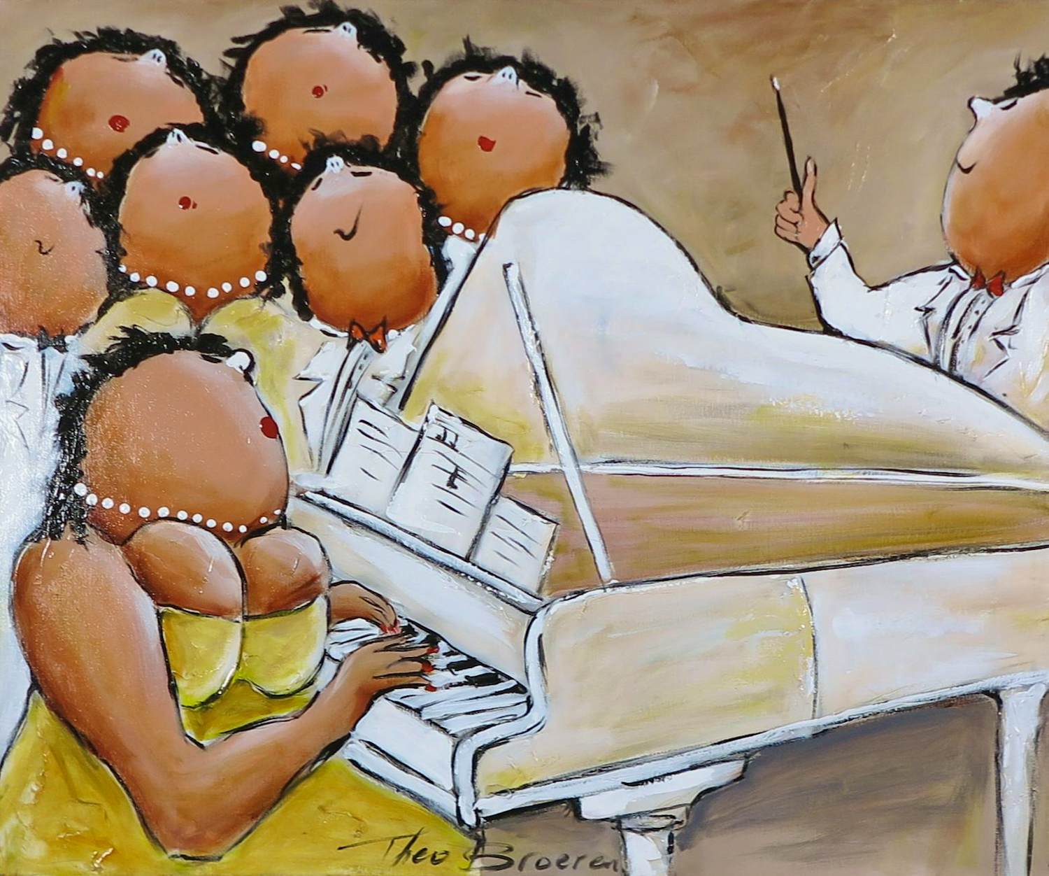 Theo Broeren - Acryl op doek, Mozart (Groot) kopen? Bied vanaf 150!