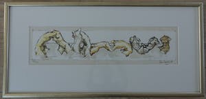 Kees Verkade - Zeldzame litho - 1997 - 'Omhelzing, de kus, gesprek, tors' - 48/50 kopen? Bied vanaf 300!