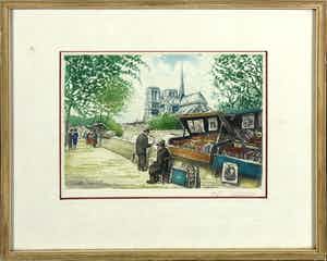 Chris Lebeau - Kleurenets, Les Bouquinistes verkocht voor € 70!