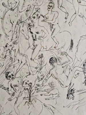 Tonny Kristians - Grote "james Ensor" INKT tekening "duivels en demonen" - 1924 - gesign kopen? Bied vanaf 60!