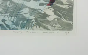 Leentje Linders - Kleurets op papier, Falling to earth, Part 4 - Ingelijst kopen? Bied vanaf 50!