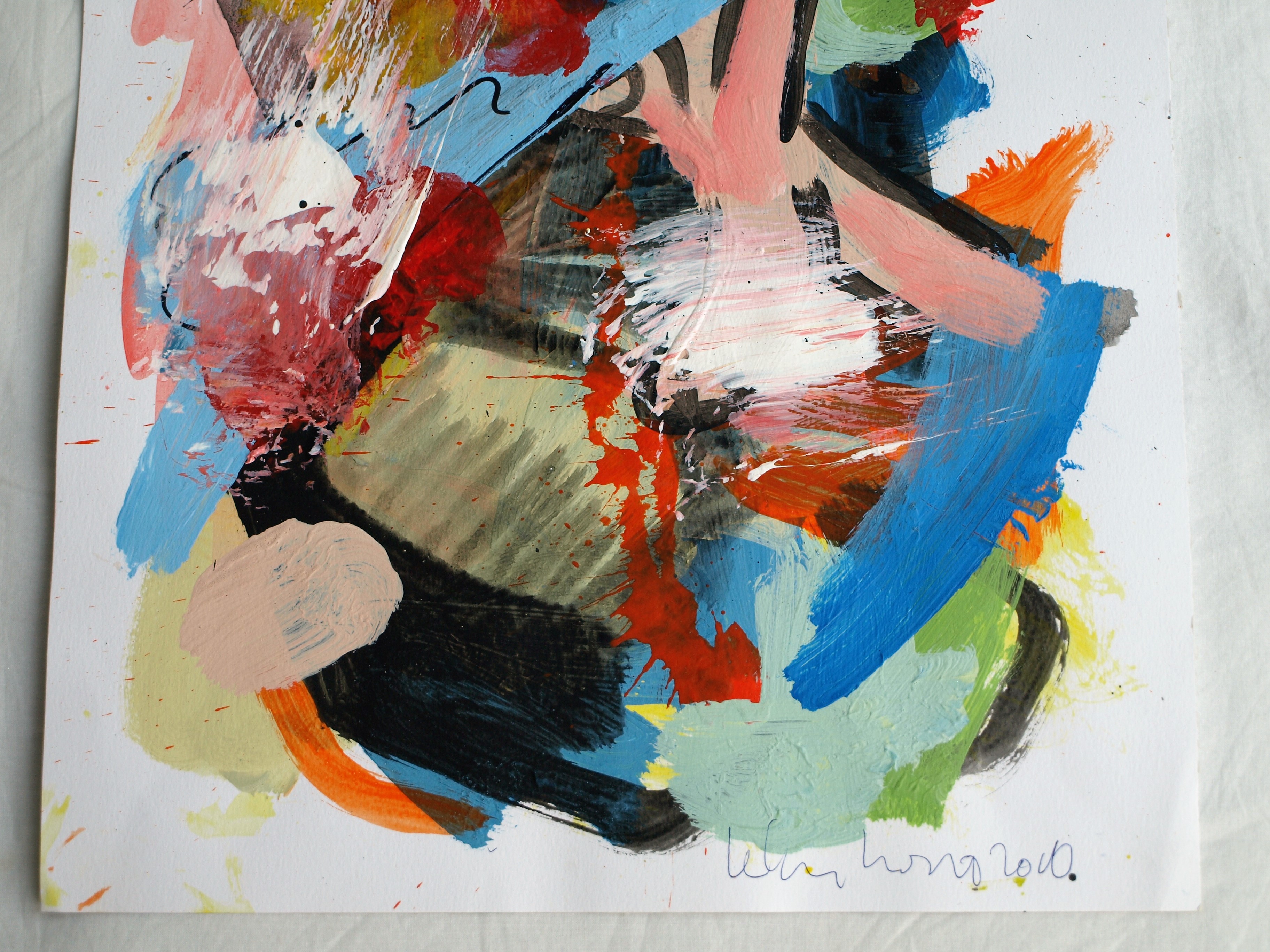 Peter Klashorst - Acrylverf op papier – Abstract landschap 2 - 2016 kopen? Bied vanaf 30!