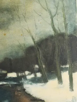 Albert Saverys - Winters rivierlandschap kopen? Bied vanaf 80!