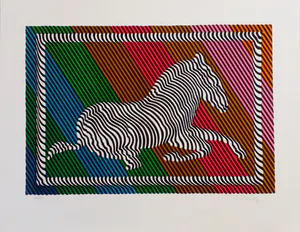 Victor Vasarely - Handgesigneerde zeefdruk: Zebra - Lage startprijs! kopen? Bied vanaf 299!