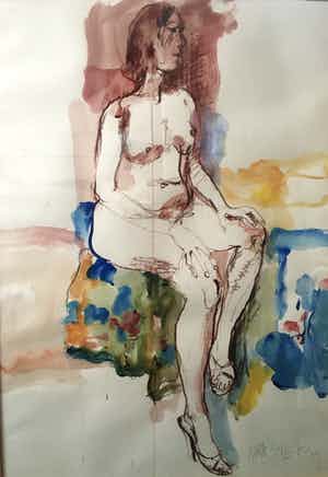 Anton Martineau - Zittende vrouw verkocht voor € 125!