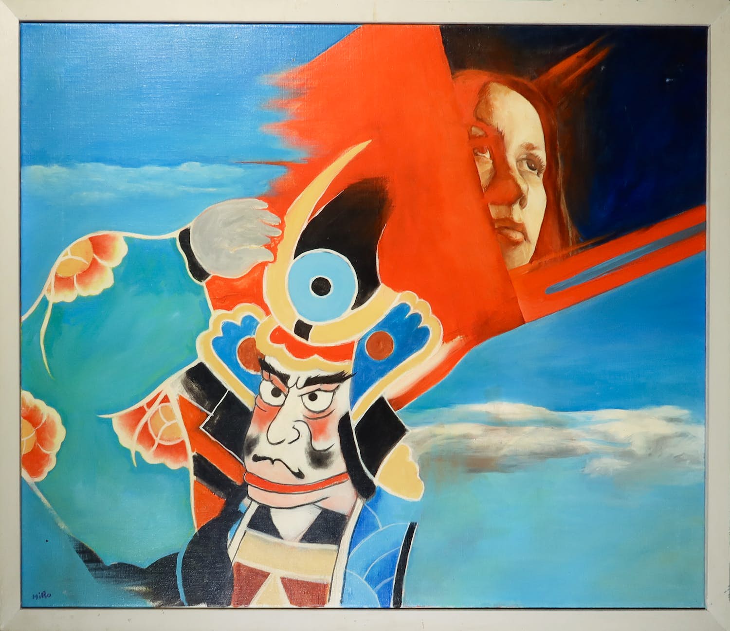 Hiroshi Goto - Olieverf op doek, Vlieger - Ingelijst (Groot) kopen? Bied vanaf 1!