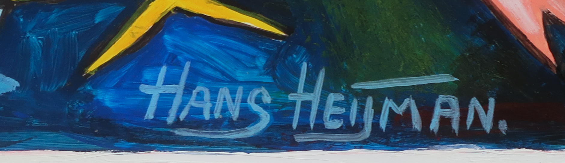 Hans Heijman - Acryl op papier, Vogel en kat - Ingelijst kopen? Bied vanaf 70!
