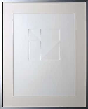 Harry van Kuyk - Reliëfdruk, Zonder titel - Ingelijst verkocht voor € 100!