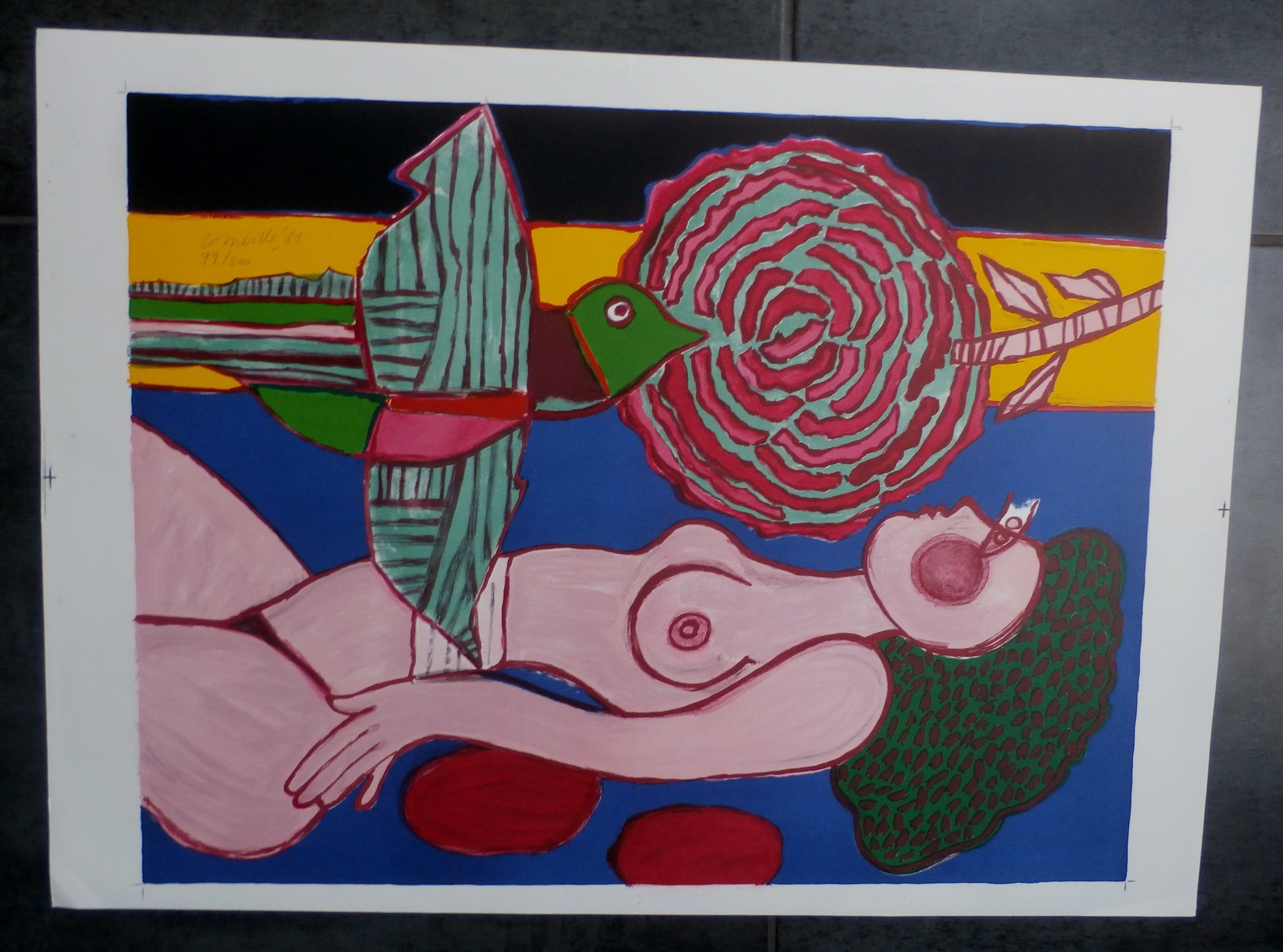 Corneille - Litho: Nu a la rose - 1981 kopen? Bied vanaf 295!