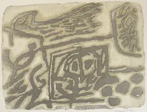 Corneille - Tekens in steen - Zeldzame ets gesigneerd in 1953 kopen? Bied vanaf 500!