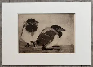 Jan Mankes - Originele Heliogravure 2 Jonge Eksters 1923 kopen? Bied vanaf 185!