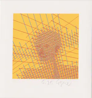 Willem F. Wagner - e.a: zes handgesigneerde zeefdrukken: Geometrische composities kopen? Bied vanaf 25!