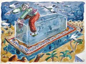 Frans Franciscus - Schoen in vitrine op vliegend tapijt verkocht voor € 90!