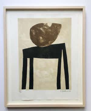 Klaas Gubbels - litho ‘zonder titel - ingelijst - 1989 verkocht voor € 450!