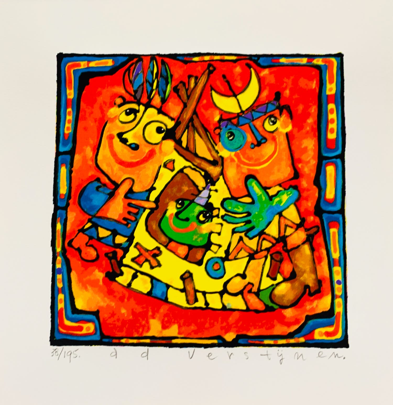 Ad Verstijnen - Indianen verkocht voor € 45!