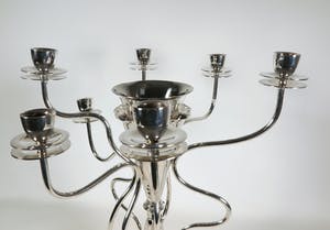 Borek Sipek - 7-lichts verzilverd metalen kandelaar, Simon - Uitgevoerd door Driade kopen? Bied vanaf 400!