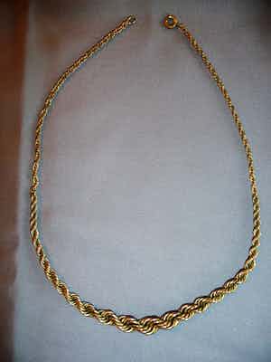 Amerik FBM halsketting/collier type Kordel massiv (vintage) verkocht voor € 75!