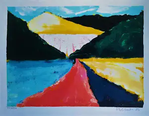 Jan Cremer - Kleurenzeefdruk TERRA UMBRA II Handgesigneerd kopen? Bied vanaf 245!