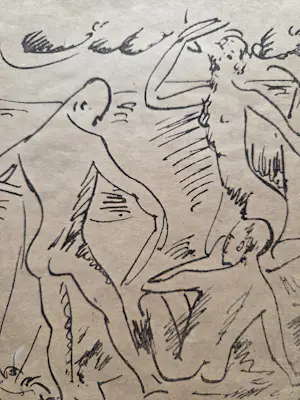Max Pechstein - Baders. Uitgave Kunstblatt november 1918. kopen? Bied vanaf 225!