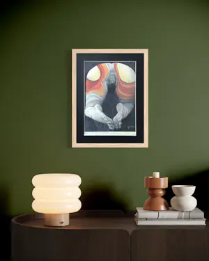 Yvon Adam - Erotisches Kunstwerk „Liebling, lass dich nicht ablenken“ Mischtechnik – gerahmt kopen? Bied vanaf 50!