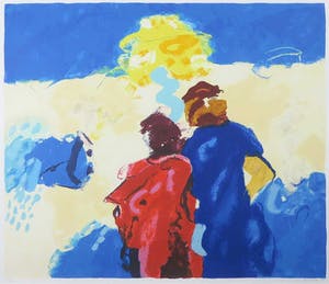Henk van Vessem - Zeefdruk, A day full of colours - Ingelijst kopen? Bied vanaf 40!