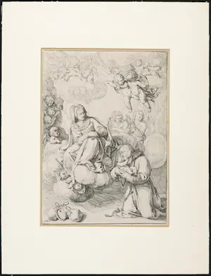 Niet of onleesbaar gesigneerd - Gedetailleerde gravure mogelijk van de School van Bologna kopen? Bied vanaf 1!