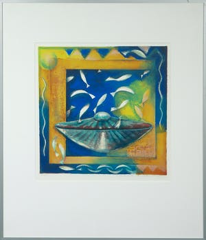 Marianne Aulman - Litho, Schelp en vissen - Ingelijst kopen? Bied vanaf 1!
