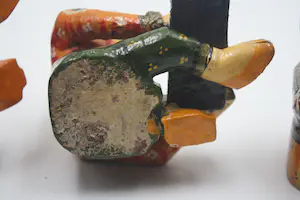 Niet of onleesbaar gesigneerd - Houten Muzikanten Standbeelden, Handgeschilderde Rajasthani traditionele zittend kopen? Bied vanaf 1!