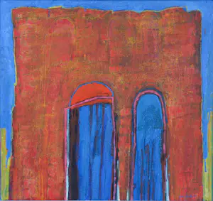 Jan Voets - Acryl op doek, Gebouw - Ingelijst kopen? Bied vanaf 100!