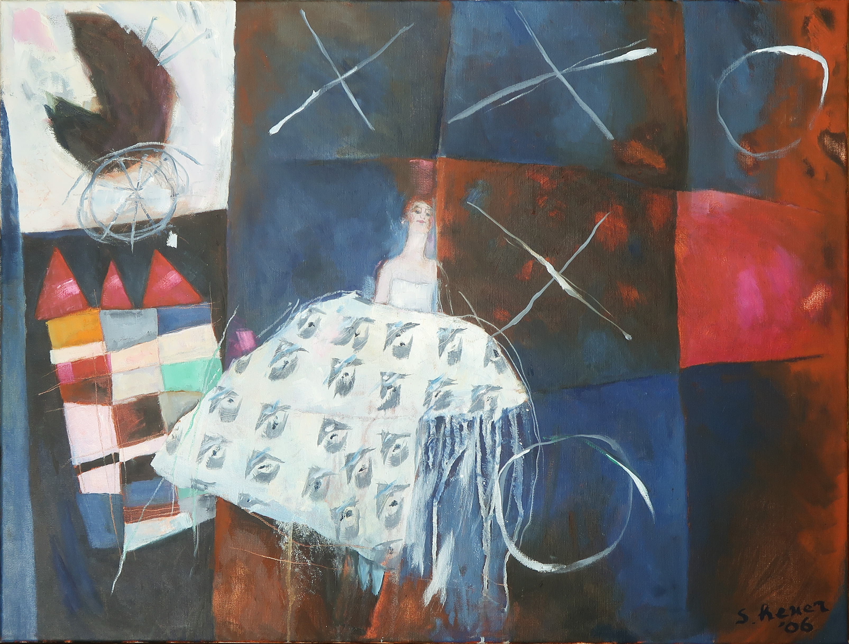 Saskia Heuer - Olieverf op doek, Feest - Ingelijst kopen? Bied vanaf 150!