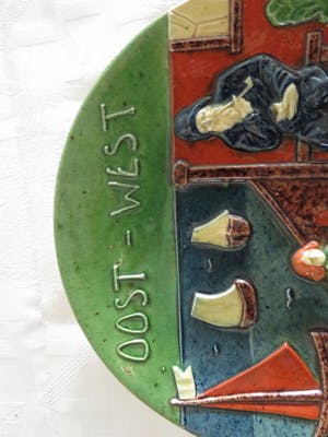 Niet of onleesbaar gesigneerd - Antieke oude spreukborden (2) zeker van voor 1945 (zie spelling) kopen? Bied vanaf 10!