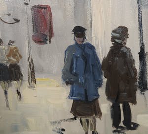 Jan Kelderman - Olieverf op doek, Place du tertre Parijs - Ingelijst kopen? Bied vanaf 70!