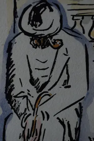 Kees van Dongen - Pochoir - In het park - 1925 kopen? Bied vanaf 300!