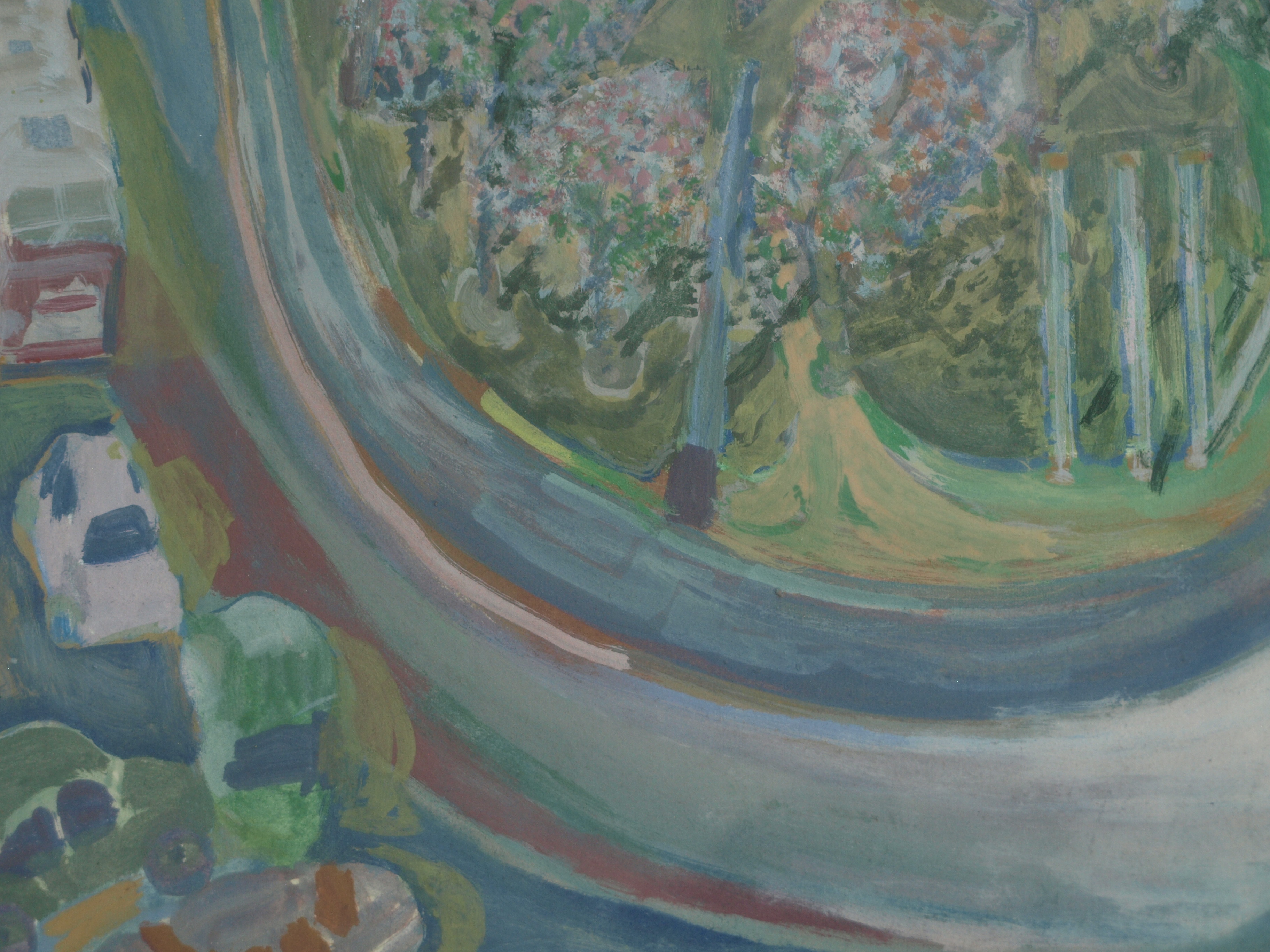 Martien Groeneveld - Gouache , Mercatorplein – gesigneerd & ingelijst – 1975  kopen? Bied vanaf 1!