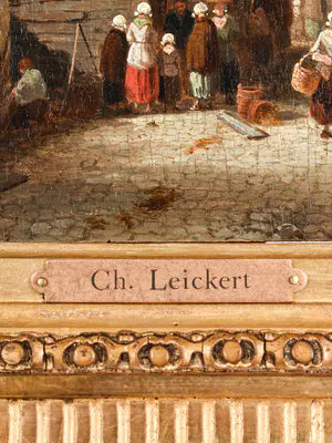 Charles Leickert - Stadsgezicht in de zomer - Ingelijst kopen? Bied vanaf 3950!