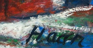 Pieter Haan - Acryl op doek, Stadsgezicht kopen? Bied vanaf 35!