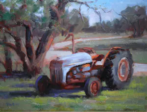 Bob Rohm - Ferguson tractor - olieverfschilderij kaufen? Bieten Sie von 125!