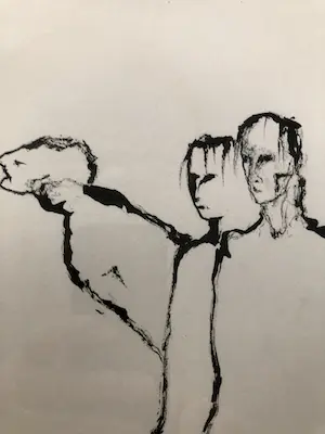 Melle Oldeboerrigter - inkttekening figuren kopen? Bied vanaf 50!