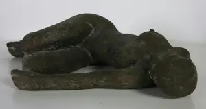 Francine Van Mieghem - Sculptuur van brons, Liggend naakt + boek! kopen? Bied vanaf 500!
