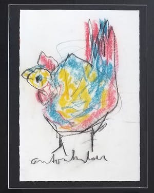 Anton Heyboer - Pastel op papier kopen? Bied vanaf 375!