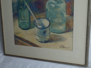 Klaas Pijlman - Aquarel , Stilleven – gesigneerd & ingelijst – Groot - 1963 kopen? Bied vanaf 75!