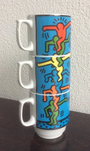 Keith Haring - DRIE BEKERS kopen? Bied vanaf 25!
