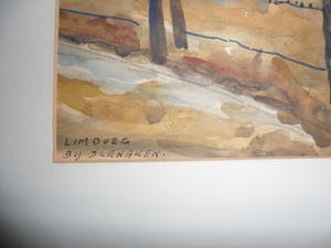 Johannes Gerardus Adrianus Guns - Aquarel. Titel, "Limburg bij Slenaken". kopen? Bied vanaf 20!